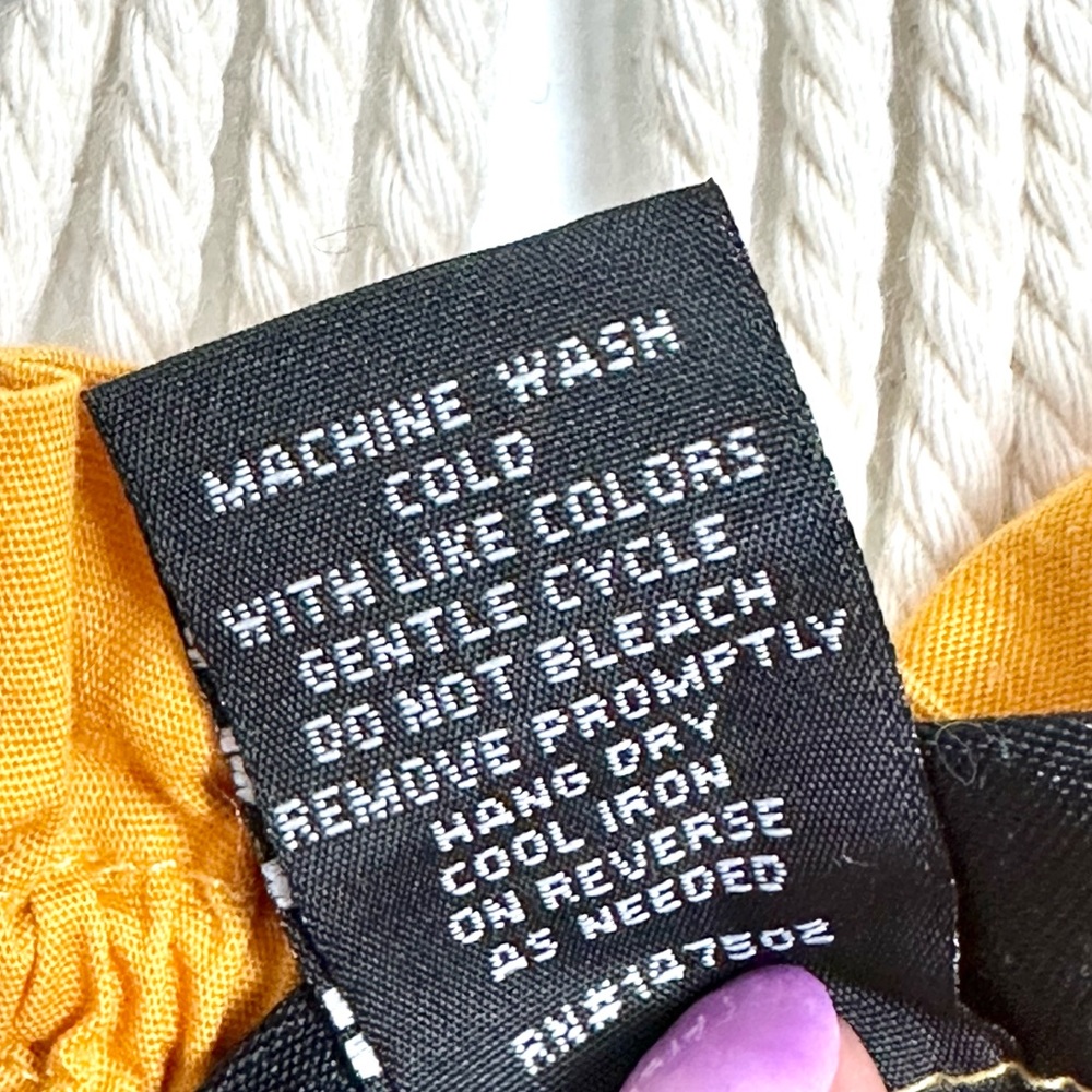 Ashley Stewart Cotton Cinch Waist Off Shoulder Yellow Top Size 14/16 - Picture 7 of 8